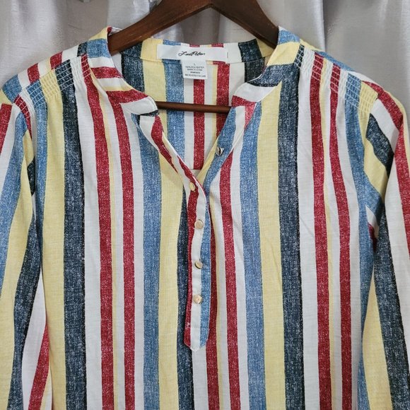 Love Potion - Multicolored Striped 3/4 Sleeved Shirt - Size L NWOT - Picture 2 of 7